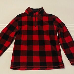 Boys Children’s Place Red and Black Checkered Pullover Size 7/8